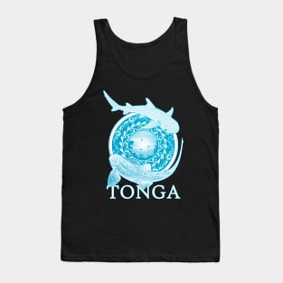 Zebra Shark and Whitetip Reef Shark Tonga diving Tank Top